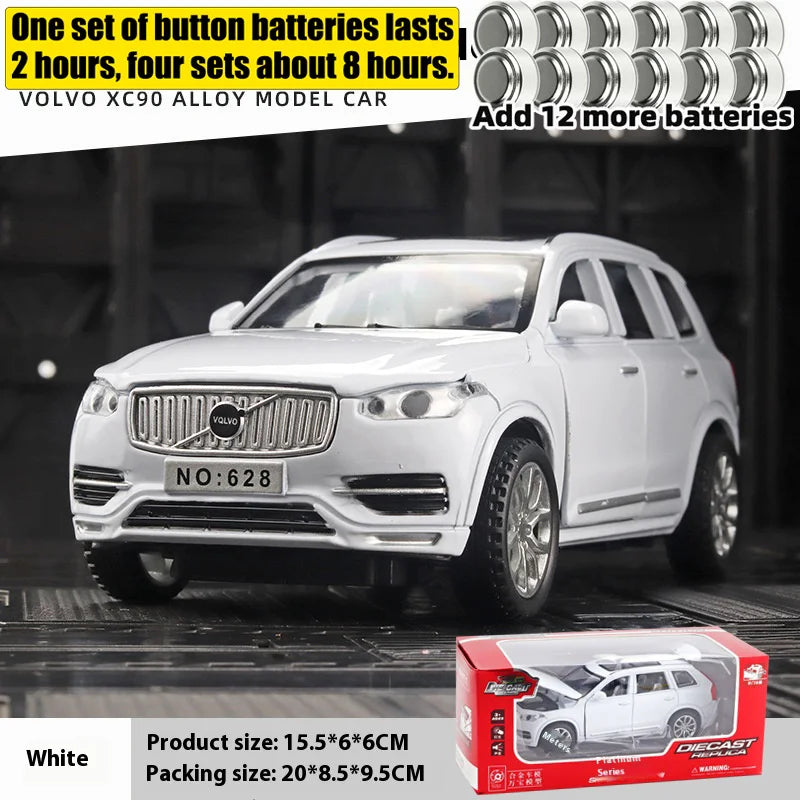 Simulation 1:32 Volvo XC90 SUV Alloy Diecast Metal Model Sound & Light Toy Car Central Control Ornaments Display Present For Boy
