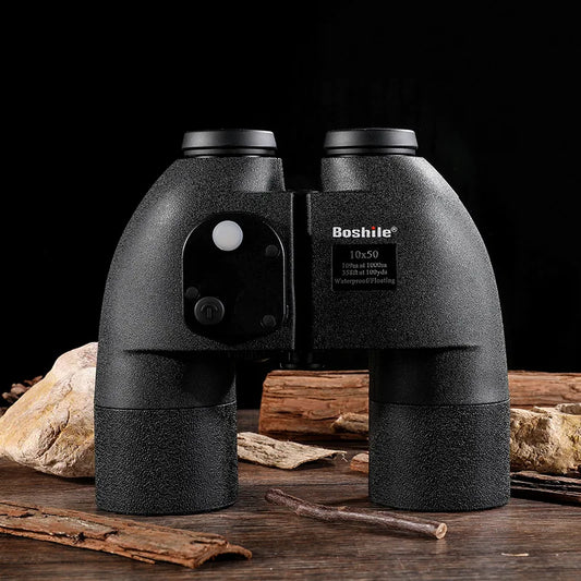 Military Nautical Binoculars Boshile 10x50 Rangefinder Compass Telescope High Powered Nitrogen Waterproof Coordinates Distance