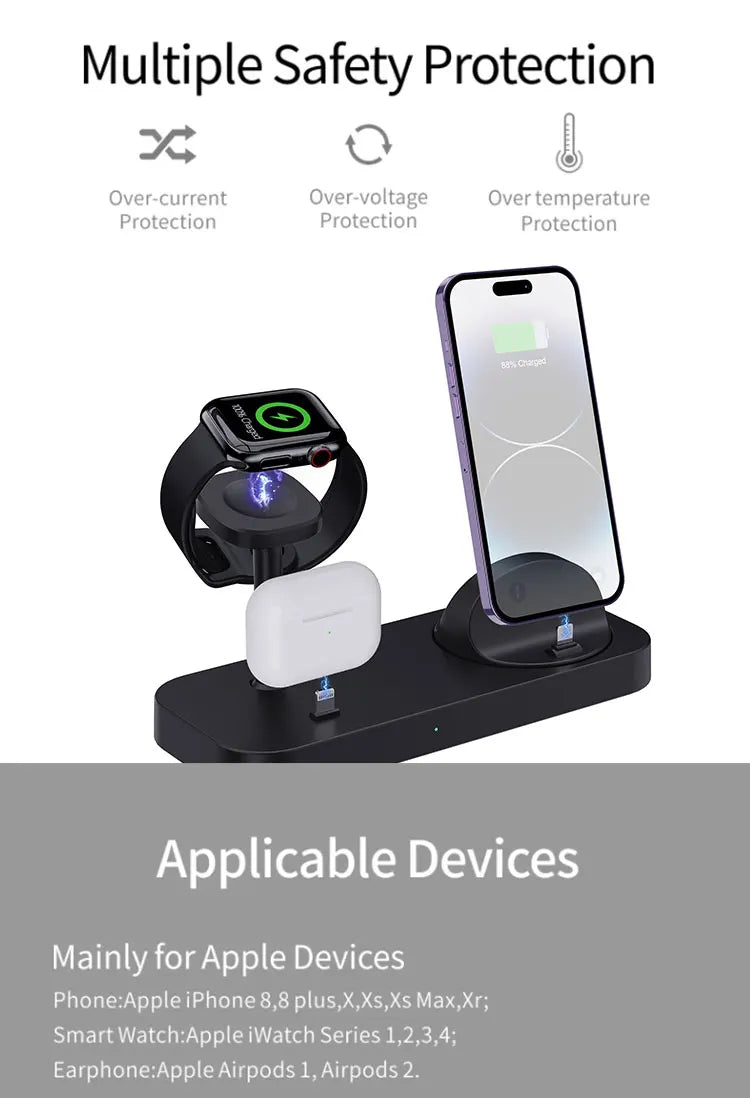 4-in-1 desktop wireless charger