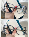 Big Size Woman Eyeglasses Ultra light TR90 White Eyewear Square Full Frame Optical Prescription Frames