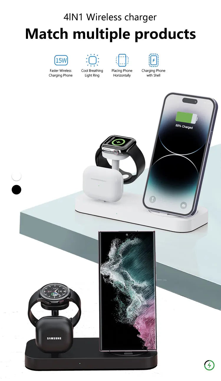 4-in-1 desktop wireless charger