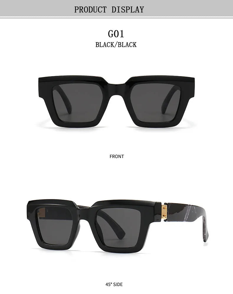 Square Frame Sunglasses With UV400 Protection