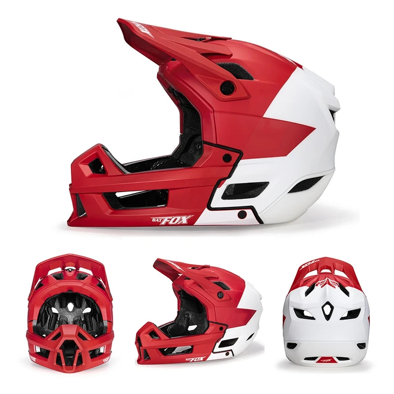 Off Road Full Face Mountain Bike Helmet With Adjustable Visor