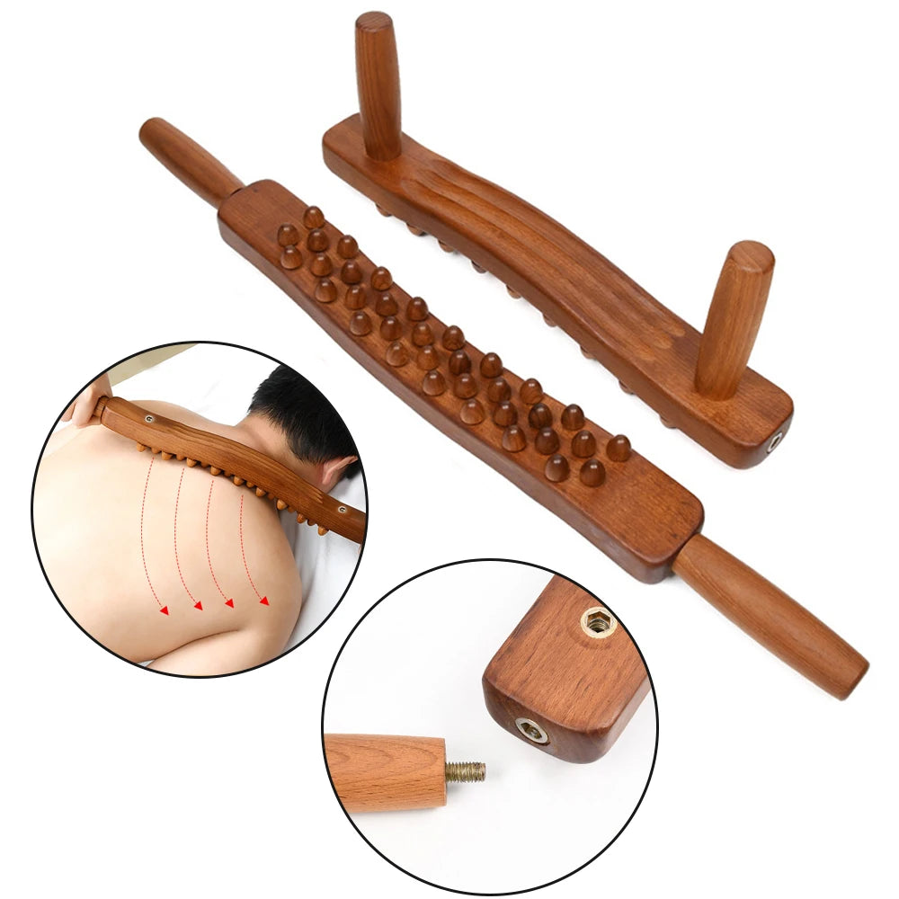 Wood Therapy Lymphatic Drainage Massage Stick, Myofascial Release Tool Stomach Cellulite Massager, Body Sculpting Massage Tools