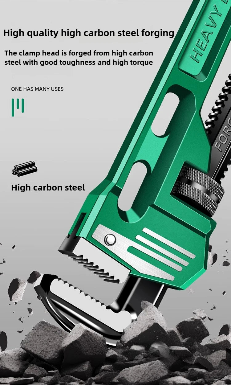 10/12/14/18 Inch Pipe Wrench Universal Monkey Spanner Multi-function plumbing Hand Nut Sink Wrench Pipe Large Open Spanner