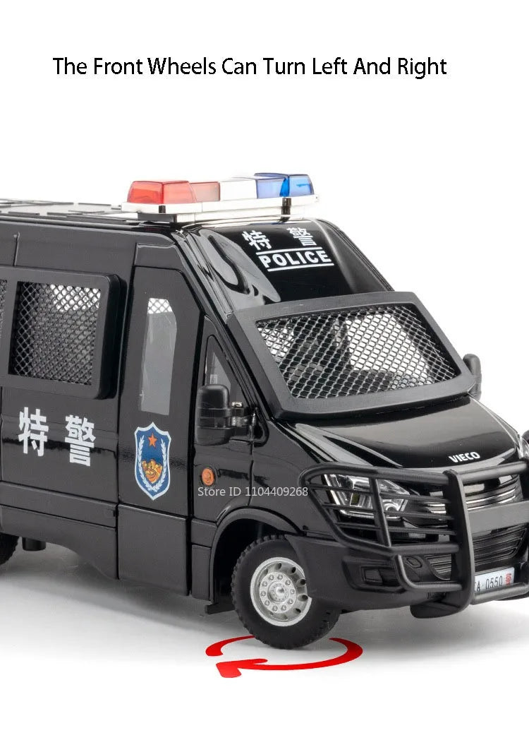 1:24 Scale Special Lada 2106 Police Car Model Toy Alloy Body Rubber Tire Metal Diecast 110 Explosion-proof Vehicle Models