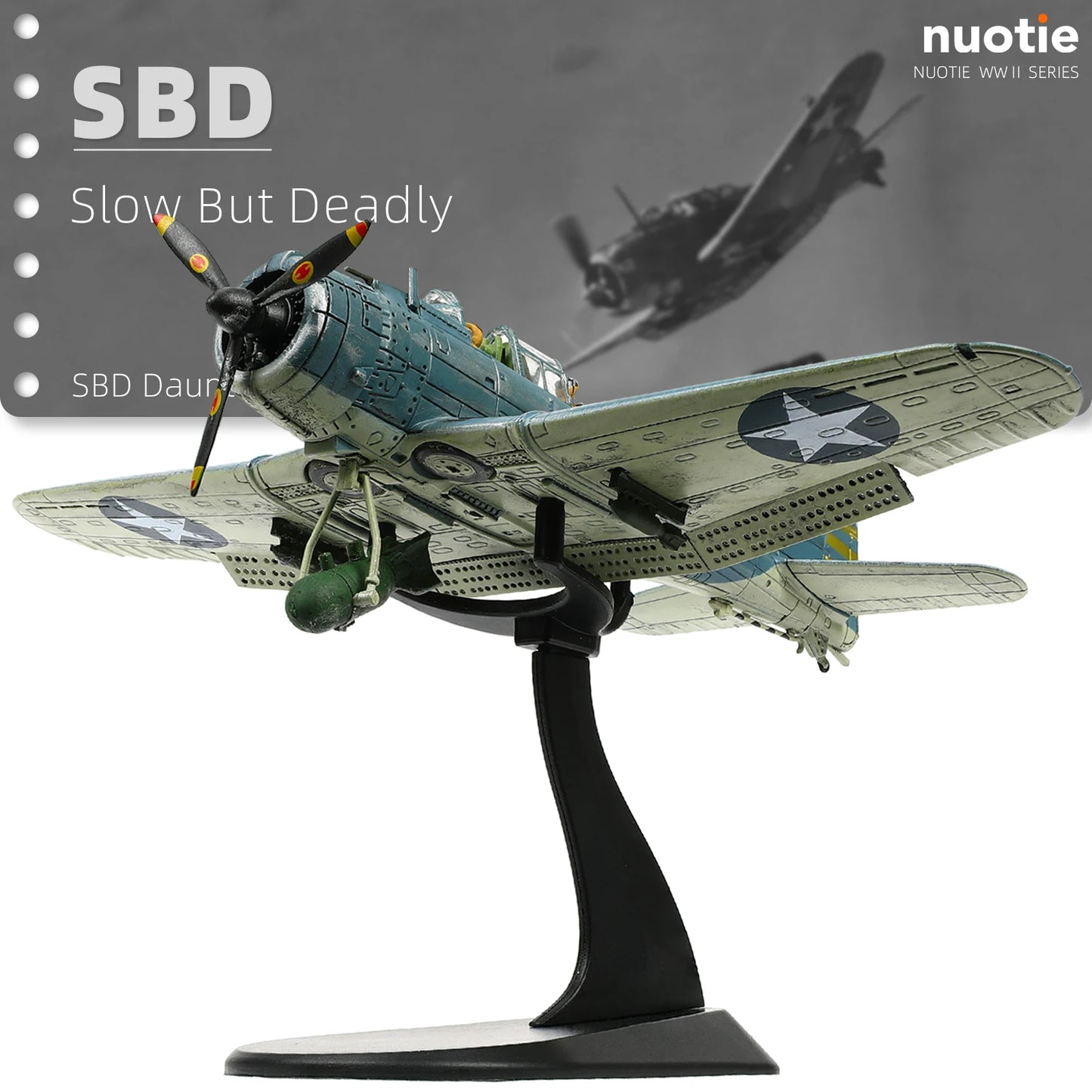 1/72 Douglas SBD-2 Dauntless Midway Diecast Dive Bomber Model