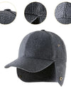 Mens Winter Fleece Hat Golf Cap Ear Protection Keep Warm Windproof Casual Visor for Cold Weather Travel Camping Outdoor Sports