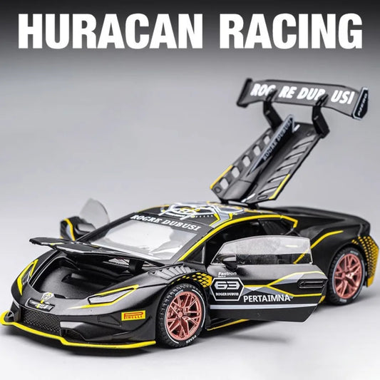 1:32 Scale Lambor Huracan ST EVO Sian Sports Car Model Toy Sound Light Pull Back Simulation Supercar Models Collection Gift Boy