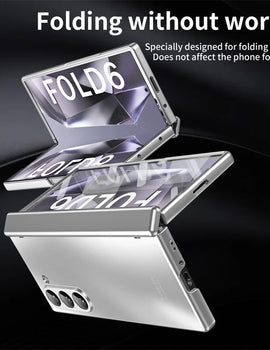 Anti-Shock Frosted Plating Full Body Case for Samsung Galaxy Z Fold 4 Fold4 Fold5 Fold3 Fold 5 3 2 5G fold2 Screen Glass film ﻿
