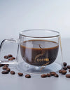 200ml Double Wall Glass Coffee Cups Espresso Clear Insulated Tea Mugs Heat Resistant Handle Mug For Latte Cappuccino