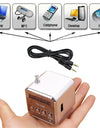 Rechargeable Portable radio FM portable mini radio Mini High Bluetooth Portable Voice Suitable for computer cell phone MP3 music