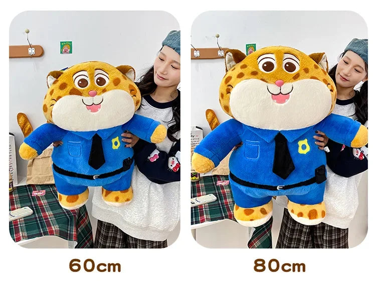 Hot 60cm Cute Kawaii Clawhauser Plush Toy Zootopia Stuffed Doll Soft Pillow Kids Birthday Xmas Gift Soft Animal Doll Play
