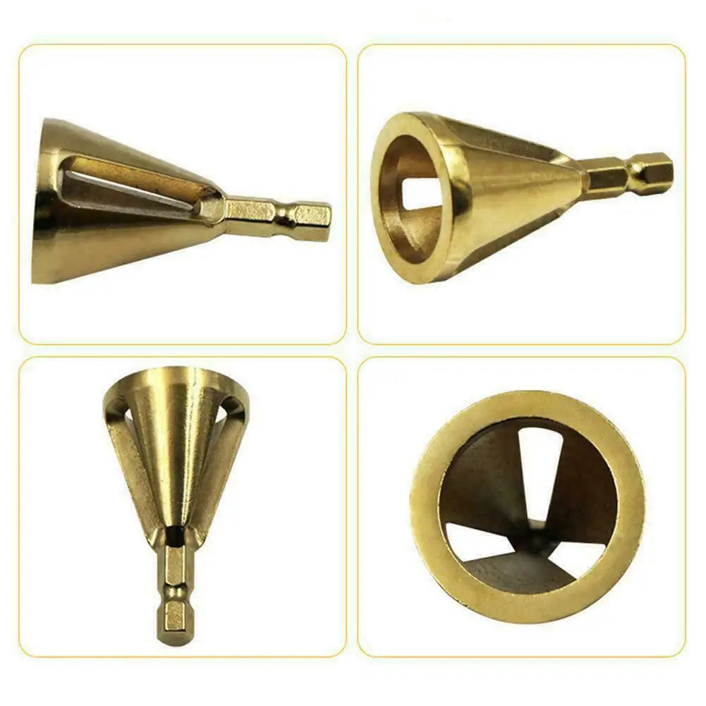 Deburring External Chamfer Tool Gr12mo Triangle/Hexagonal Metal Shank Drill Bit Remove Burr Power Tool Accessories