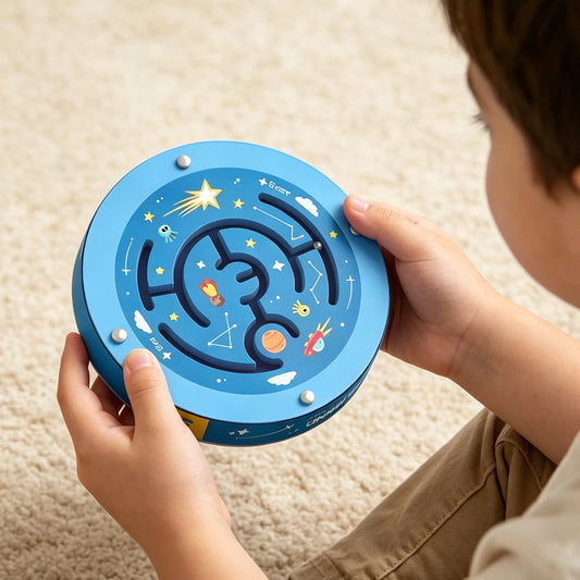 Wooden Double Sided Space Maze Puzzle Toy