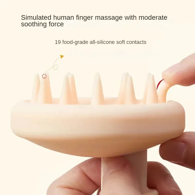 Full Silicone Scalp Massage Shampoo Brush,Head Scrubber with Soft Bristles,Women/ Hair Comb Hairbrush