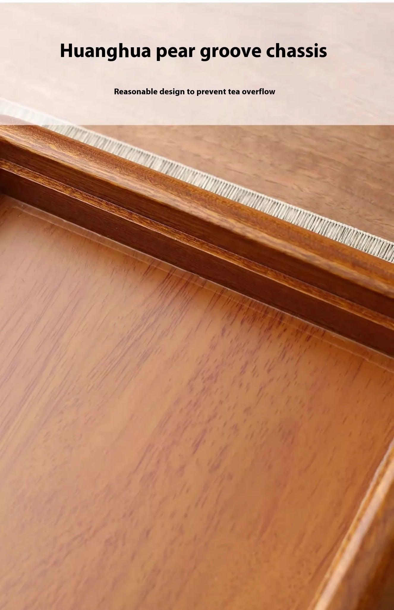 Tea Tray Home Small Solid Wood Pear Wood Dry Soaking Platform Water Storage Tea Set Tea Tray Wooden Tray