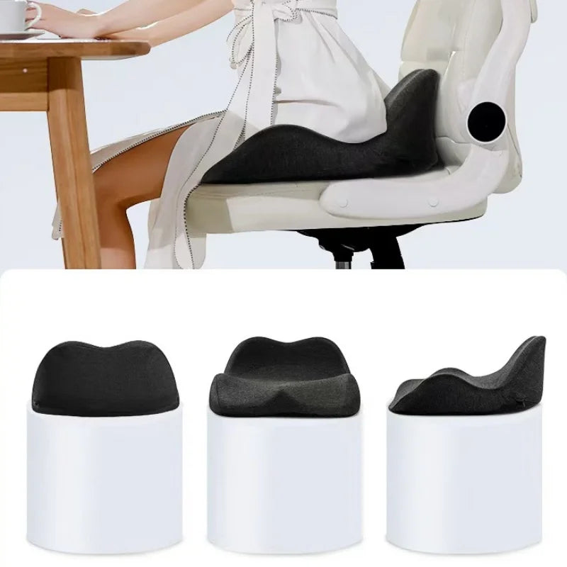 Ergonomic Memory Foam Office Chair Seat Cushion Orthopedic Lumbar Support Pillow for Back Pain Relief Hip Home Office Desk Mat