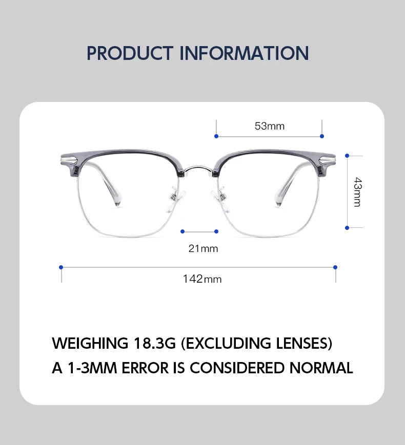 SANGCOO New Fashion Square Optical Prescription Men's  Eyeglasses Frames Anti-Blue Light Reading Glasses Myopia Hyperopia K0062K