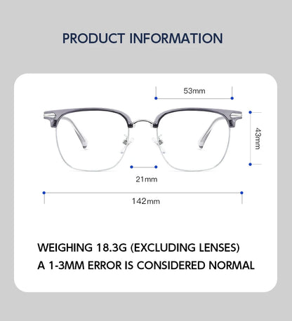 SANGCOO New Fashion Square Optical Prescription Men's  Eyeglasses Frames Anti-Blue Light Reading Glasses Myopia Hyperopia K0062K