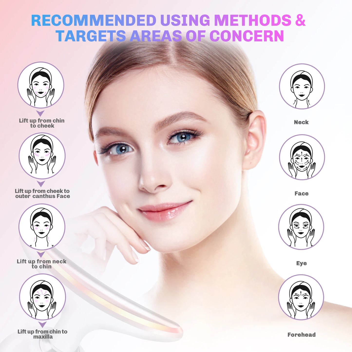 EMS Face Neck Lift Beauty Device Facial Massager Double Chin Remover Skin Rejuvenation Tightening