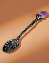 1 Pcs Crystal Head Spoon Vintage Carved Alloy Coffee Spoon Ice Cream Dessert Tea Dining Kitchen Accessories