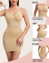 Full Slip Shapewear Women Dress V Neck Bodycon Underwear Smooth Compression Body Shaper Slimming Waist Abdomen Belly Corset