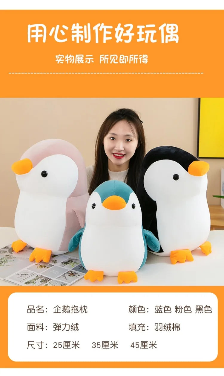 Kawaii Plush Penguin Stuffed Doll Cute Toy for Kids Girls Birthday Xmas Gift Soft Sleep Companion Cuddly Animal Plushie