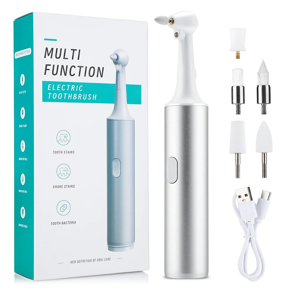 5 in 1 Dental Teeth Polisher Ultrasonic Teeth Cleaner Oral Irrigator Calculus Stain Plaque Remover Tartar Teeth Whitening Kits
