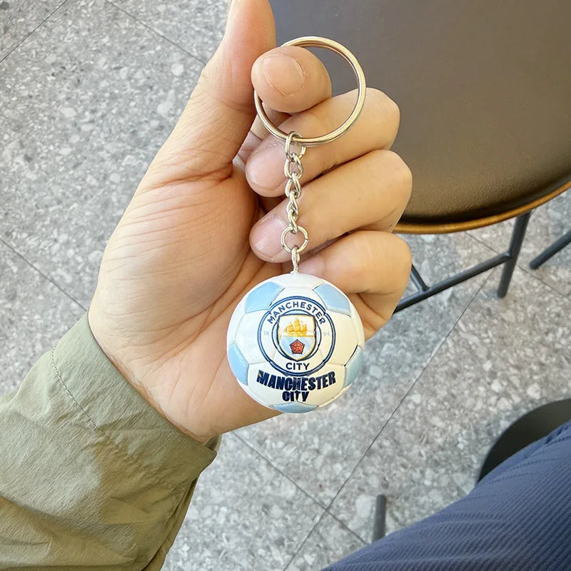 Football Club PU Keychain Soccer Fan Backpack Charm Collectible Gift