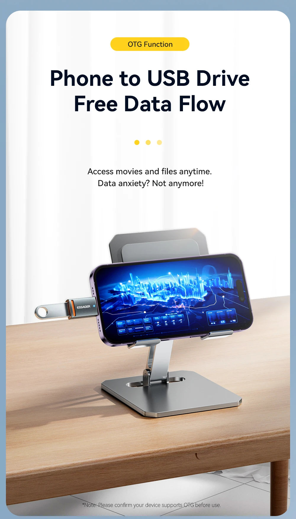 USB 3.0 OTG Adapter (Type-C / USB-A / Micro / Lightning Converter)