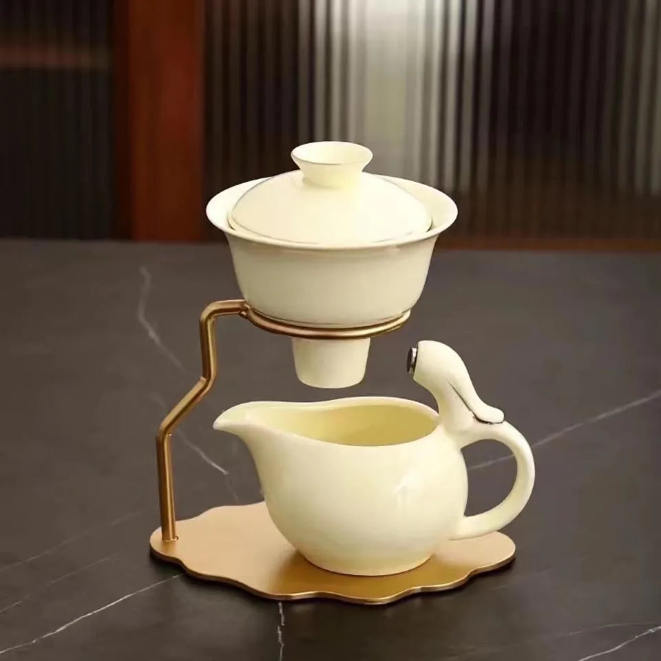 Tea Set Ceramics Tea Cup Set  Induction Brewing Infuser Teapot Classical Kung Fu Tea Set Office Fine Gift