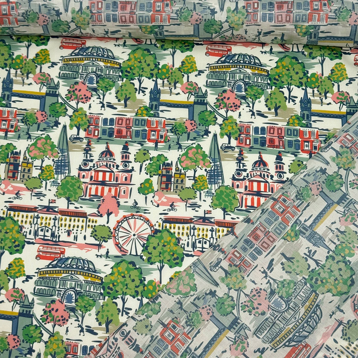 100% cotton Cath Kidston London Town tana lawn fabric 80s Poplin printing Sewing fabric Making Dress Clothing Handmade DIY Cloth