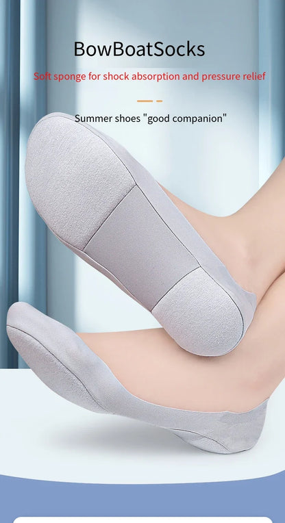 Women Boat Sock Plantar Fasciitis Shoes Insole Socks Insoles for Feet Shock Absorbing Shoe Sole Invisible Non slip Shoe pads