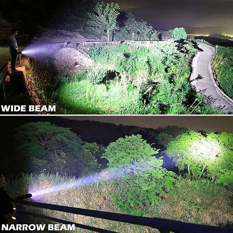 High Power Rechargeable LED Flashlight With Zoom And USB Charging