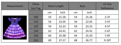 Movie Wish Asha Kids Halloween Cosplay Girls Princess LED Light Up Dress Masquerade Party Clothes