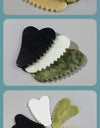Jade Stone Gouache Scraper Sawtooth Gua Sha Massage Tools For Body Meridian Scraping Face Lifting Slimming Skin Detox Beauty SPA