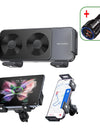 Dual Coil Fold Screen Car Wireless Charger For Samsung Galaxy Z 4 3 Fold Flip iPhone 15 14 Fast Phone Charging Vent Mount Holder