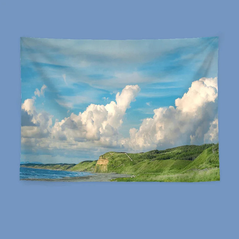 Japanese-Style Tapestry Wall Hanging Bedroom Headboard Wall Decoration Dormitory Wall Hanging Wall Background Decoration