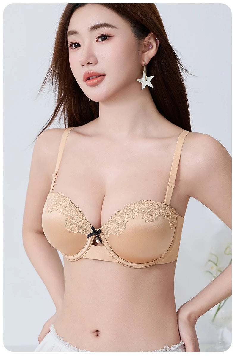 Womens Leopard Print Push Up Underwire Bra