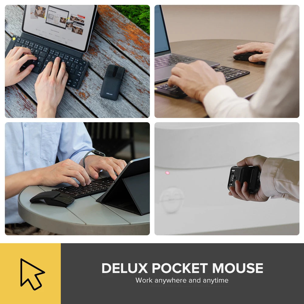Pocket Folding Bluetooth Mouse – Ultra Slim Silent Portable