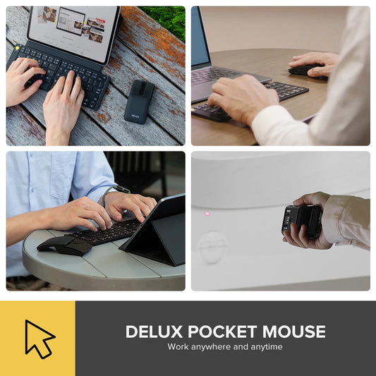 Pocket Folding Bluetooth Mouse – Ultra Slim Silent Portable