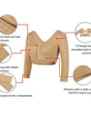 Womens Arm Shaper Tops Slimmer Compression Half Sleeves Post Surgery Posture Corrector Shapewear