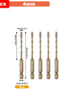 Hex Masonry Drill Bits 1/4 Shank Titanium Steel Metal Cross Drill For Glass Ceramic Concrete Brick Hard Drill Bit Tool