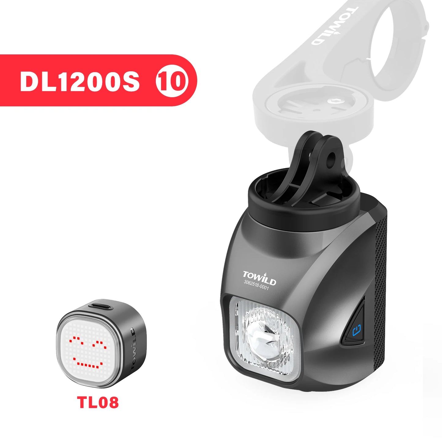 DL1200S Bicycle Light With Anti-Glare Cut-Off Line Beam 1500LM Rechargeable Led Bike Front Lights Mtb Cycling Headlights