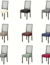 1PC Stretch Dining Chair Seat Cover Jacquard Solid Color Chairs Covers Removable Anti-Dust Chair Cushion Slipcovers Hotel Home