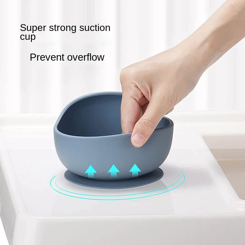 BPA Free Silicone  Feeding Set Sucker Bowl Dinning Plate Straw Cup Spoon Forks for s  Tableware  Dishes