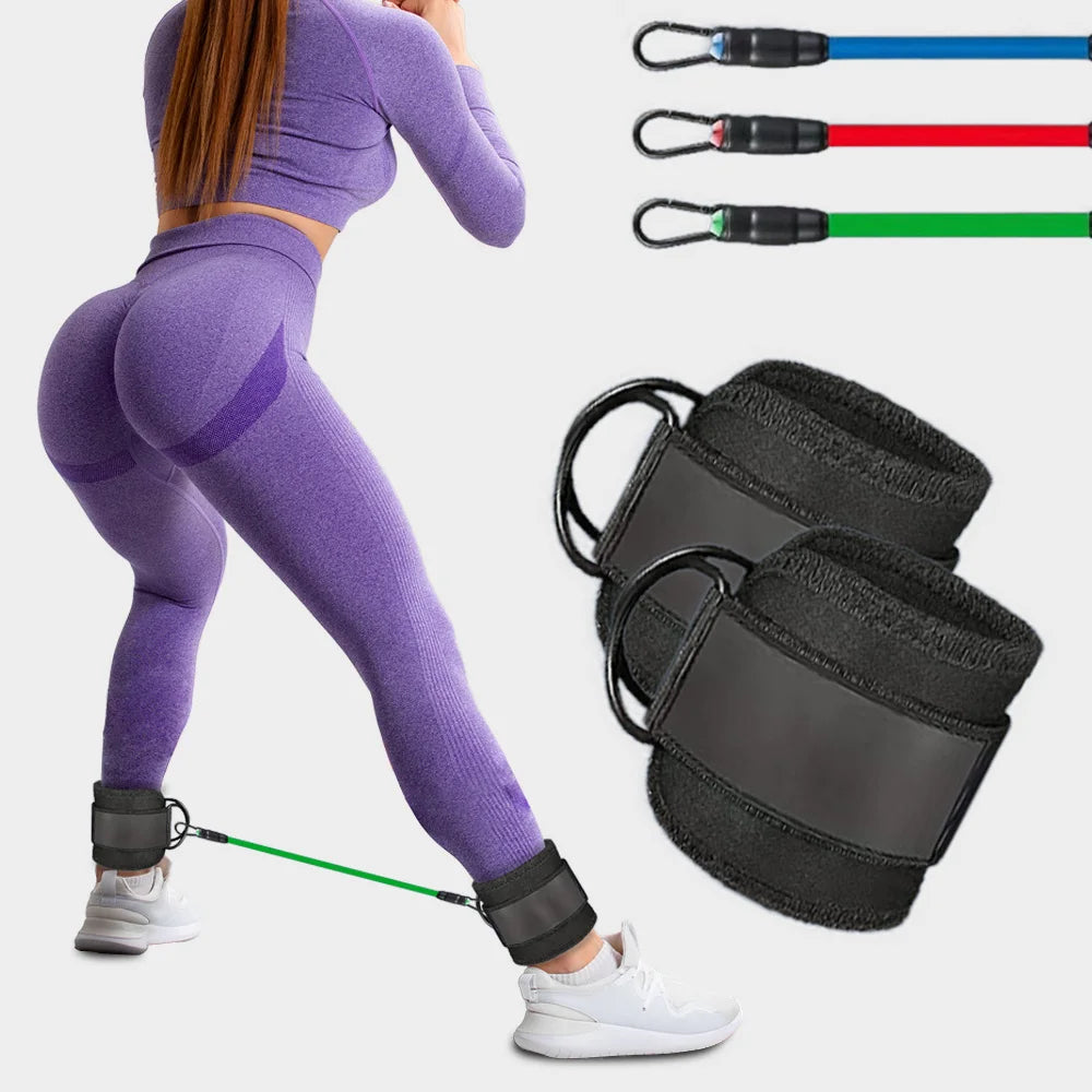 Resistance Bands, Bands for Working Out with Cuffs,Glutes Workout Equipment, Butt Exercise Equipment for Women Legs and Glutes
