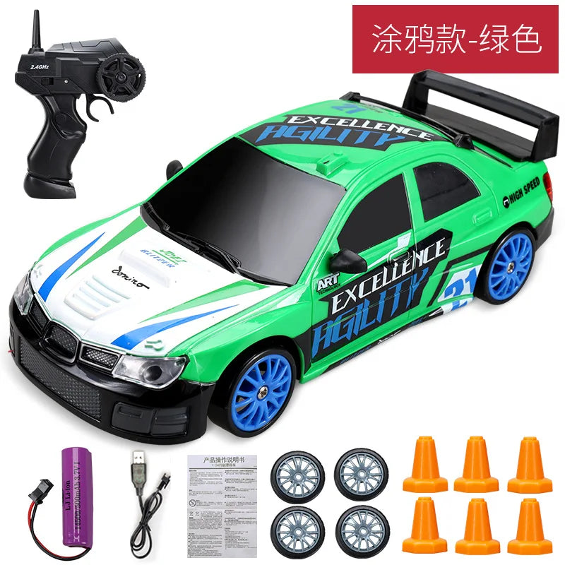 2.4G Drift Rc Car 4WD RC Drift Car Toy Remote Control GTR Model AE86 Vehicle Car RC Racing Car Toy for  Christmas Gifts