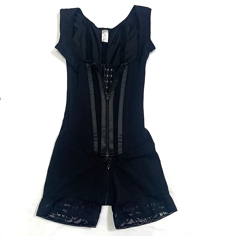 Body Shaper Women Colombian Fajas Shapewear Bodysuit 9-bone High Compression Girdles Double Tummy Control Full Body Open Crotch